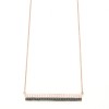 Diamond double bar necklace