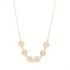 Multi round diamond disc necklace
