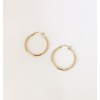 14K yellow gold 1" hoop earrings