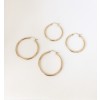 14K yellow gold 1" hoop earrings