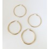 14K Yellow Gold Thick Hoop Earrings