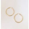 14K Yellow Gold Thick Hoop Earrings
