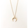 Diamond Crescent Horn Necklace