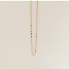 14K gold mirrored chain necklace