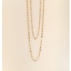 14K gold mirrored chain necklace