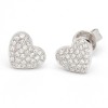 Diamond heart studs