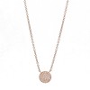 Small diamond disc necklace