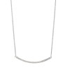 Diamond curved bar necklace