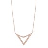 Chevron triangle diamond necklace