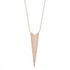 Diamond long triangle dagger necklace