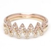 Diamond ziggy stack ring